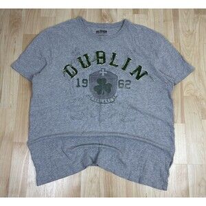 Y2K Urban Pipeline Graphic Dublin Ireland T-Shirt / Grey / Size Large